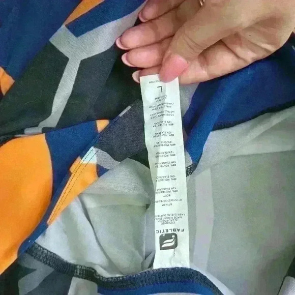 Fabletics Powerhold Leggings Black Blue Orange - Picture 4 of 9